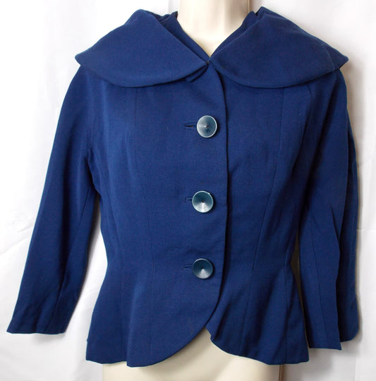 Vintage Blue Peplum jacket