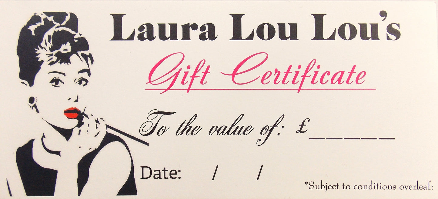 LAURA LOU LOUS GIFT VOUCHER