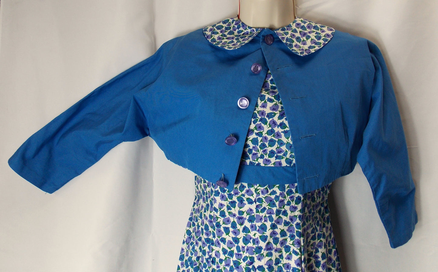 Vintage sleeveless dress with Bolero jacket.