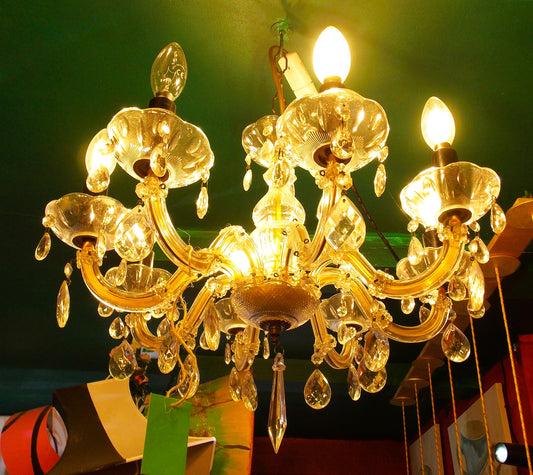 Vintage Glass crystal chandelier